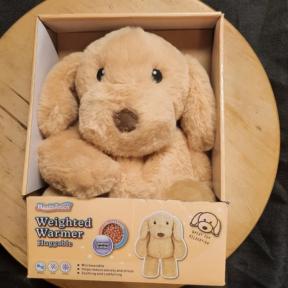HealthTouch Puppy Dog Weighted Warmer Huggable Anxiety And Stress Reliever - Picture 4 of 5